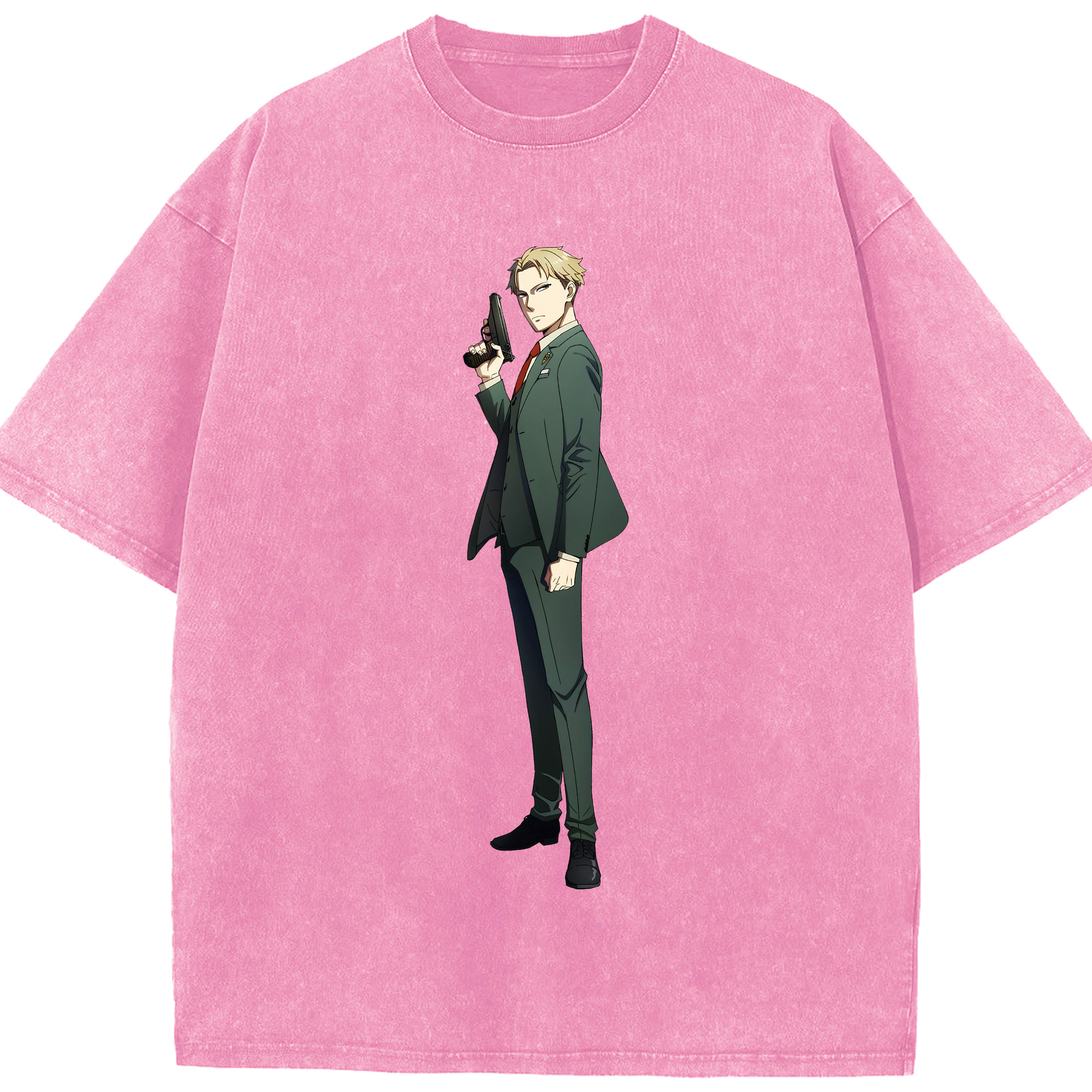 （画像用） SPY×FAMILY间谍家家酒 綿100% ヴィンテージ風 半袖Tシャツ（フロントプリント）